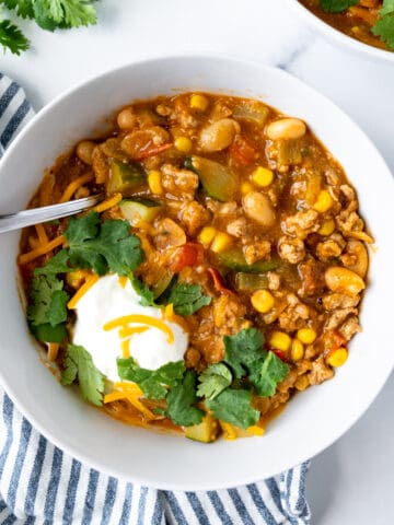 Stovetop Turkey and Vegetable Chili.