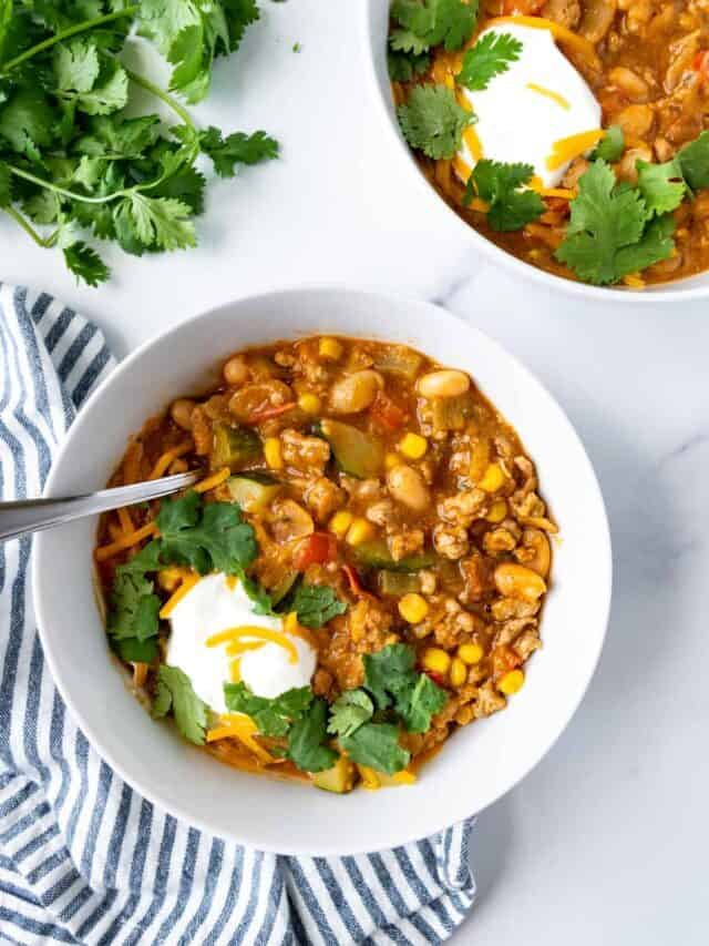 Stovetop Turkey and Vegetable Chili