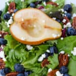 Baked Pear, Blueberry, and Pecan Salad | www.freshapron.com