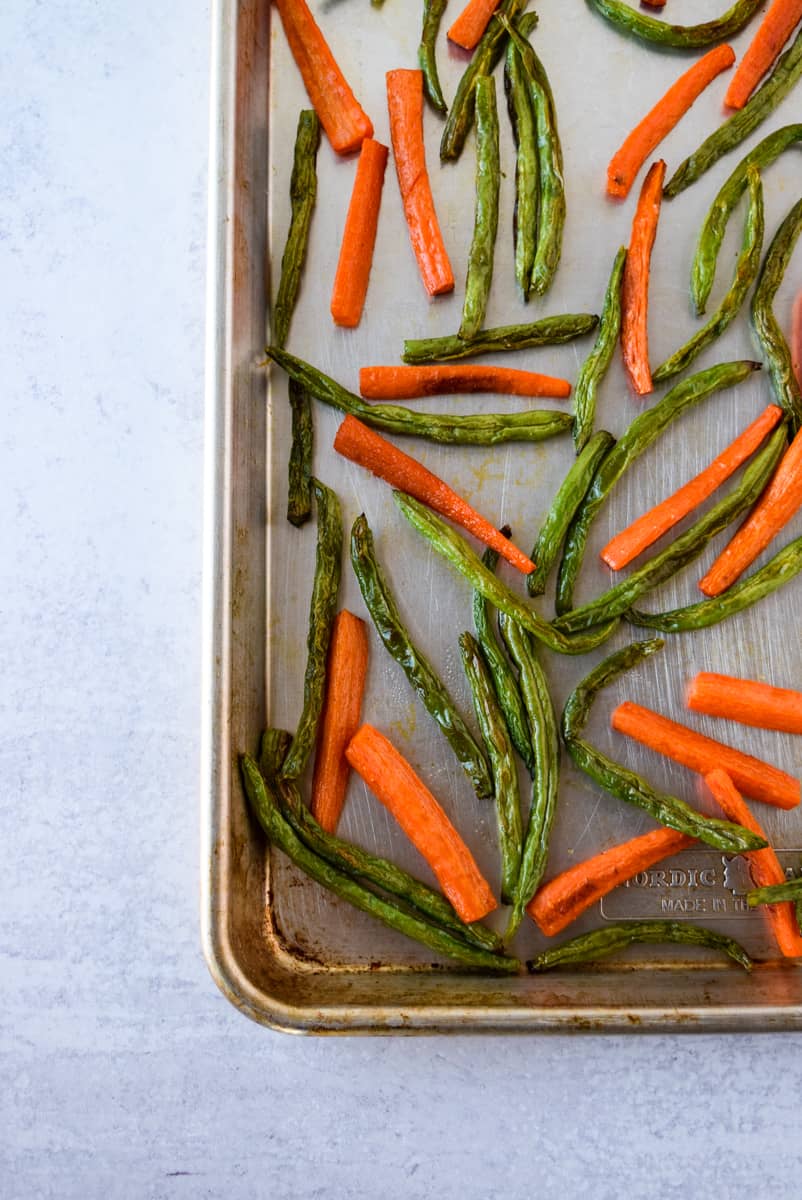 Roasted Carrots and Green Beans