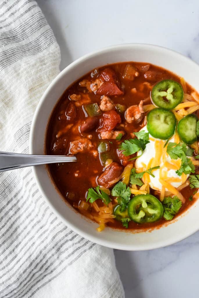 Slow Cooker Turkey and Bean Chili