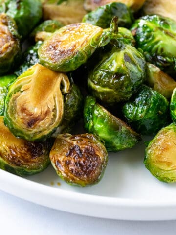 Maple Balsamic Brussels Sprouts.