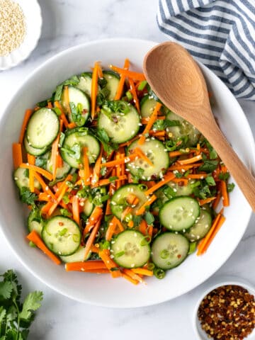 Cucumber Carrot Salad.
