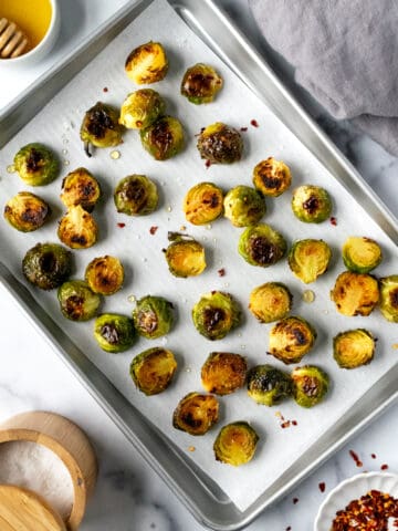 Hot Honey Brussels Sprouts.