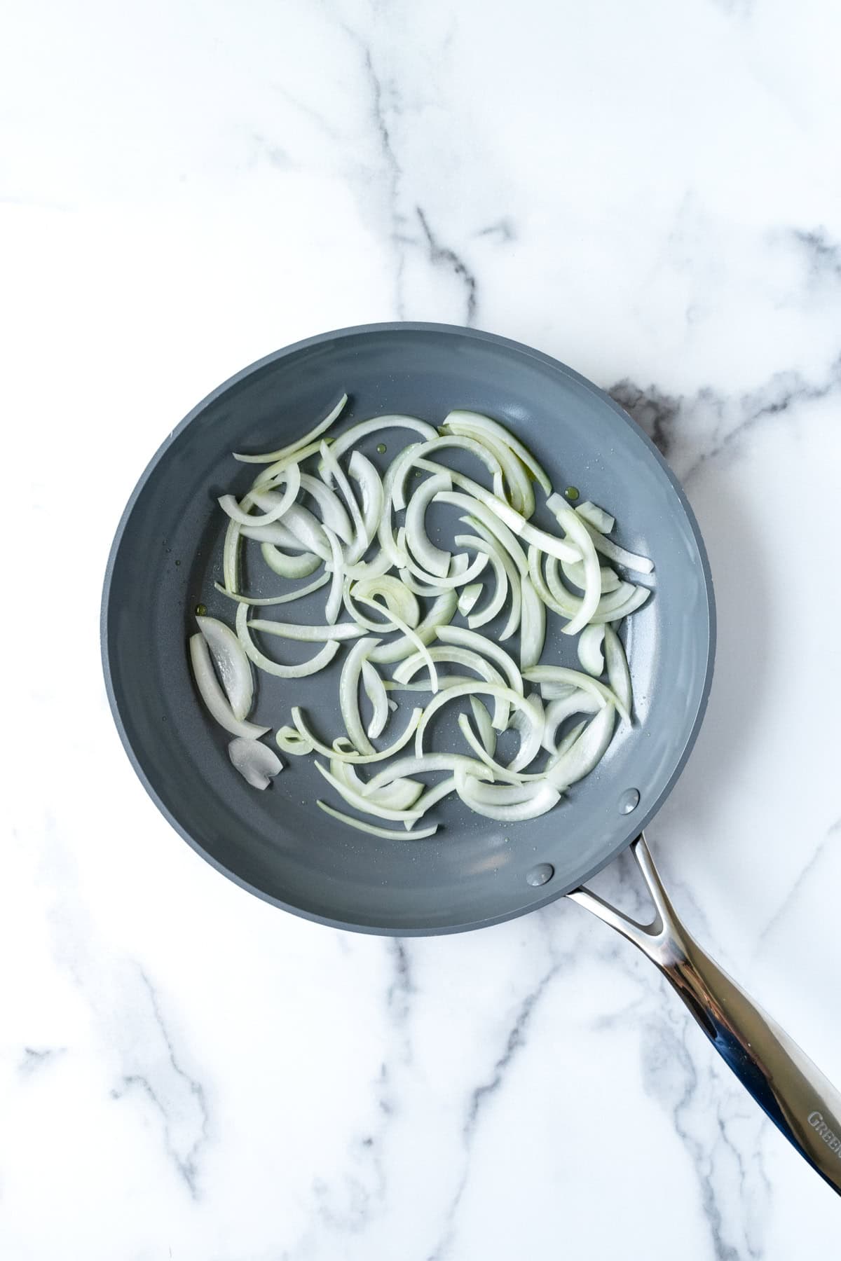Sliced Onions in a Skillet.