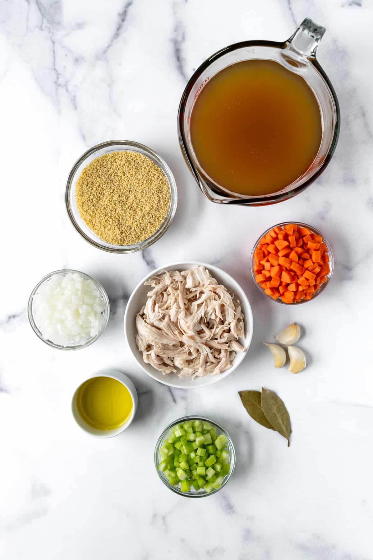 Chicken Pastina Soup Ingredients.