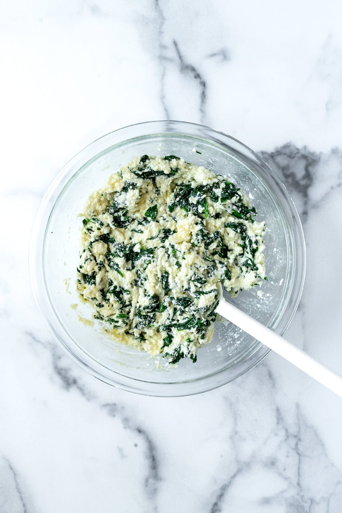 Lasagna Roll Ricotta Filling in a Bowl.