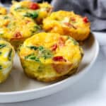 Veggie Egg Bites on a plate.