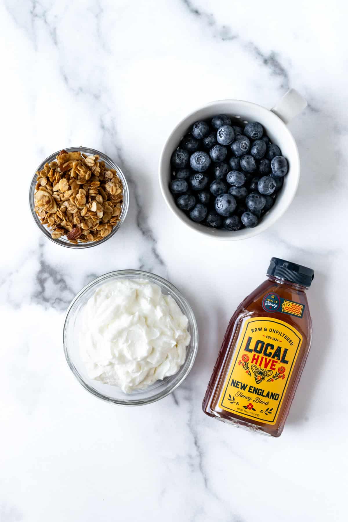 Blueberry Parfait Ingredients.