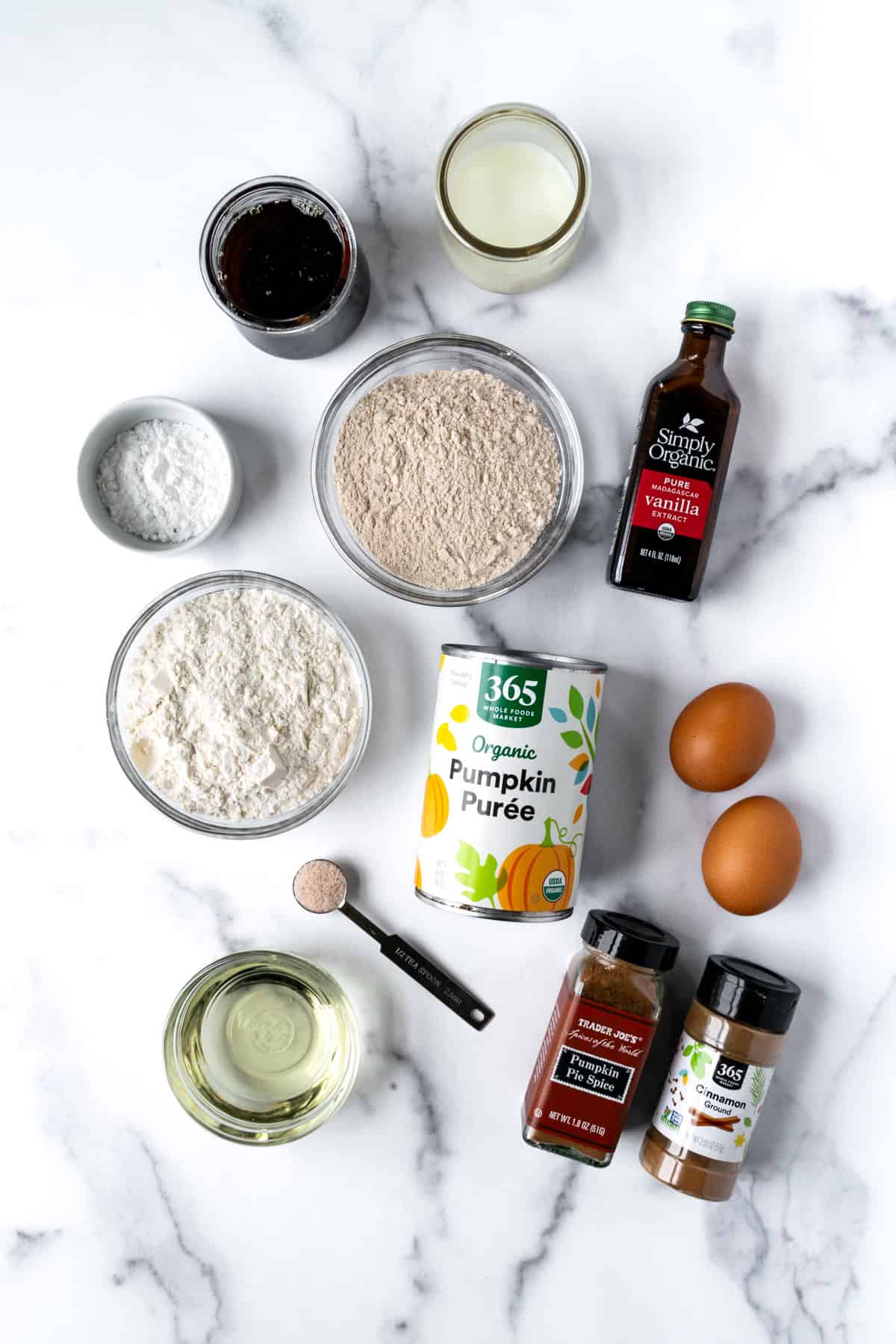 Mini Pumpkin Muffins Ingredients.