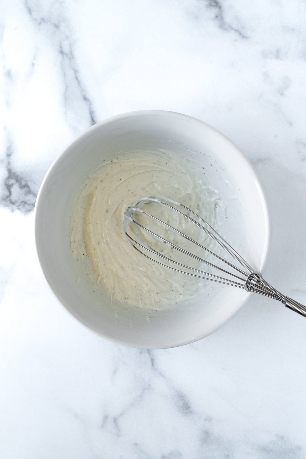 BLT Chicken Salad Greek Yogurt Dressing in a bowl.