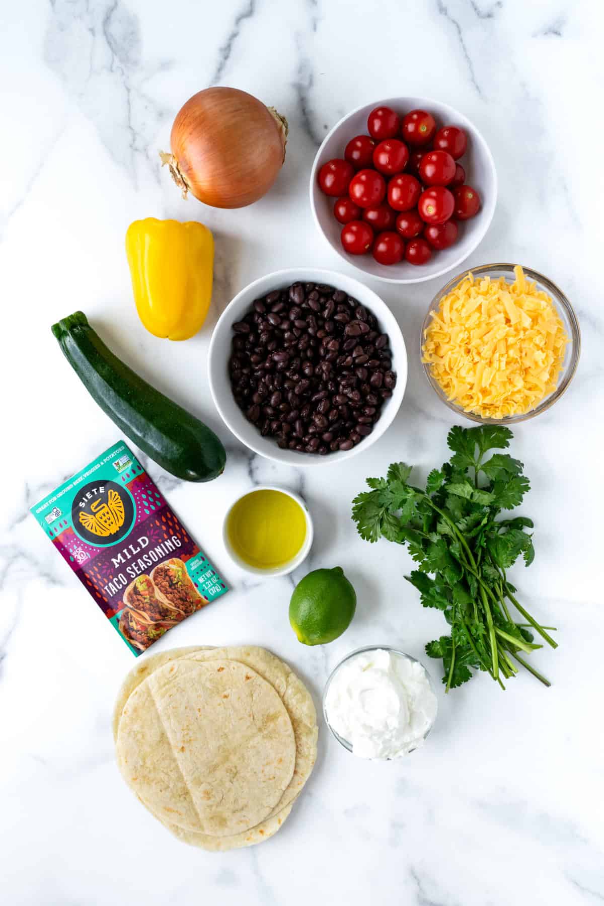 Crispy Black Bean Tacos Ingredients.