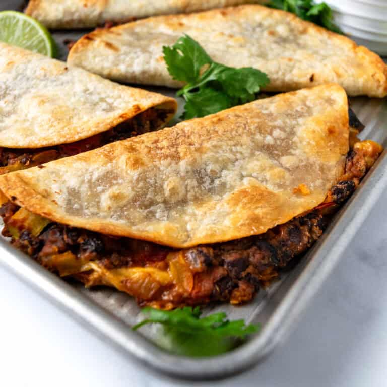 Crispy Black Bean Tacos on a Sheet Pan.