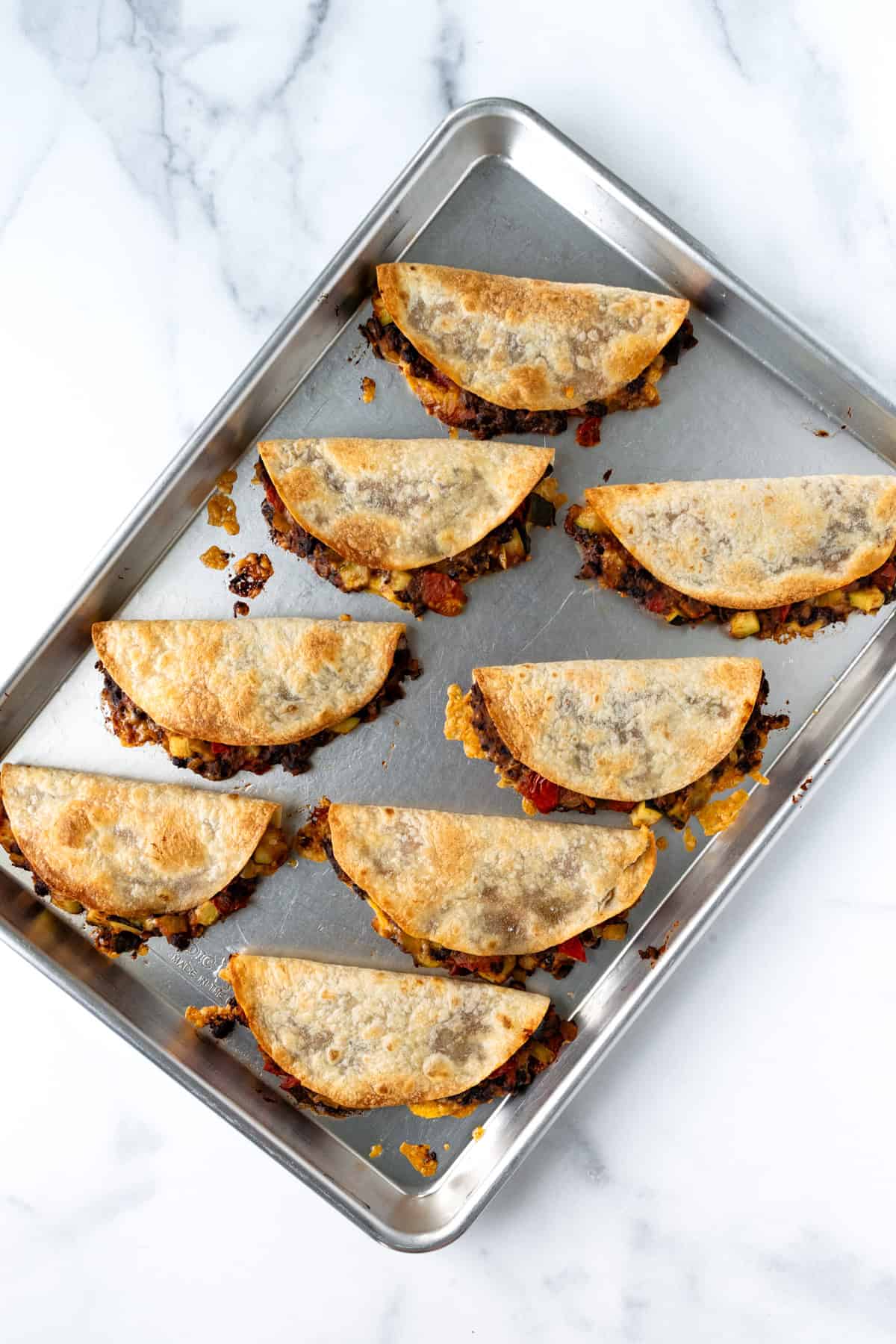 Baked Black Bean Tacos on a Sheet Pan